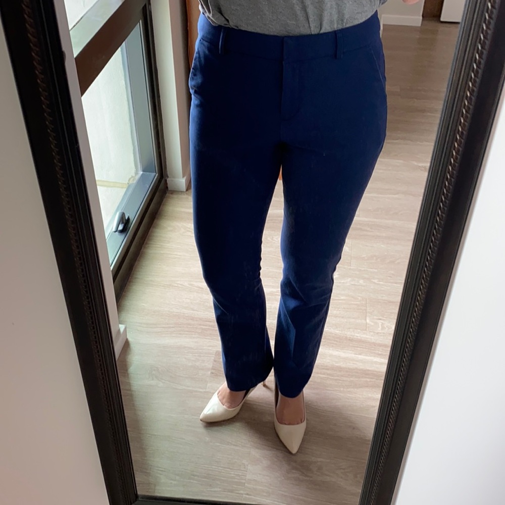 Navy Blue Express Columnist Barely Boot Midrise - image 1